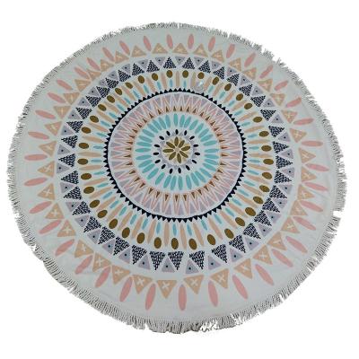 China Fashion 200Gsm Circle Round QUICK DRY Hot Selling Beach Towel Accept Custom Made for sale