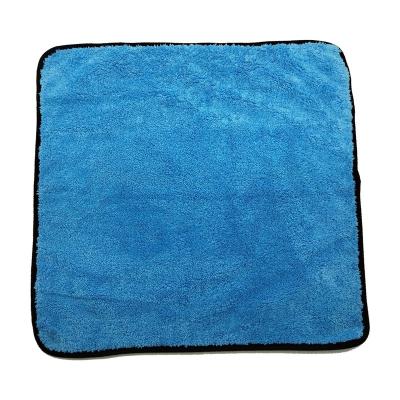 China Compressed 550Gsm Microfiber Coral Fleece Plush Towel Car Wash Detailing Towels for sale