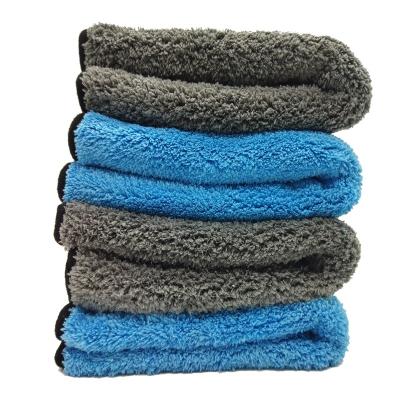 China Free-Scratch Coral Fleece Extra Thick Double Sided High Density Microfiber Customized Car Wash Towel for sale