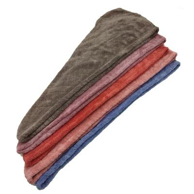 China High Quality QUICK DRY Microfiber Woven Turban Headdress Towel Dry Hair Gift Coral Fleece Knitting Warp Advertising for sale