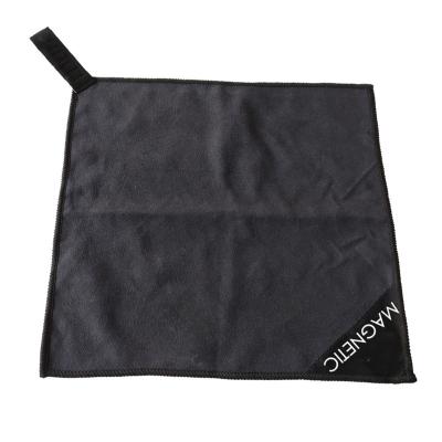 China Custom Compressed Microfiber Towel Suede Magnetic Golf Towel With Magnet for sale