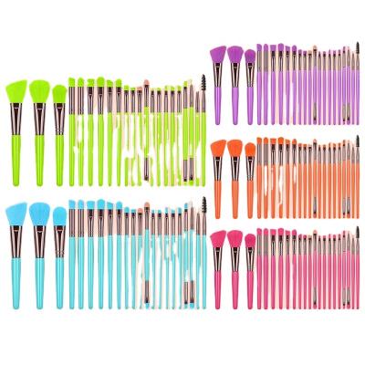 China Pretty Candy Color Custom Logo Makeup Brushes 22 Pcs Professional Makeup Brush Set for sale