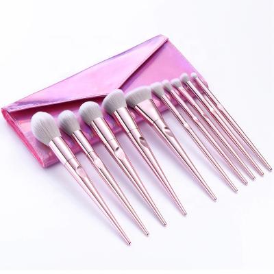 China Customized Pretty Makeup Brush Set Private Label Pink Bag Makeup Brush for sale