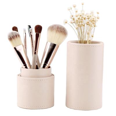 China Enough 7 Pcs Makeup Brush Set Private Label Champagne Color Makeup Brushes for sale