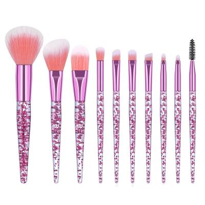 China Pretty Quicksand Grip Makeup Brush Private Label Pink Makeup Brush for sale