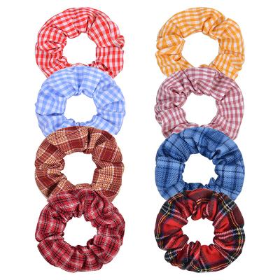 China Korea Hot Selling Star Korea Same Style Hair Scrunchies Lattice Elastic Hair Bands For Girls for sale