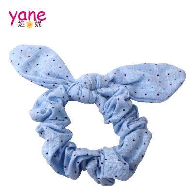 China European and American style wave point Bunny Ears Makeup Cotton Hair rope bow hair scrunchies for sale