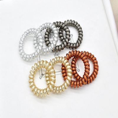 China Japan and Korean Translucent Metal Luster Telephone Wire Korean Style Accessories Wholesale for sale