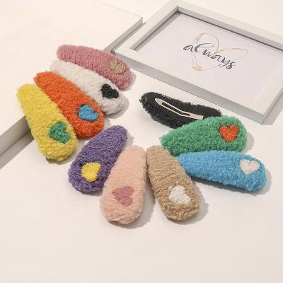 China Cute Fashion Autumn Winter All-match BB Clip Plush Hairpin Bangs Accessories for sale