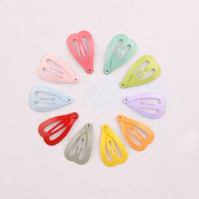 China Matte Love Hairpin Rainbow Color Cute Girls Hair Accessories Clip for sale