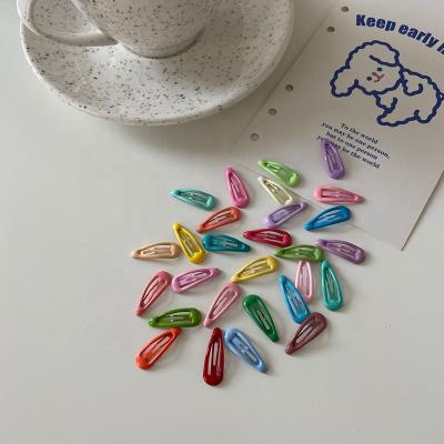 China Newest 2.5cm Fashion Colorful Mini Oil Drip BB Hair Clip For Kids for sale