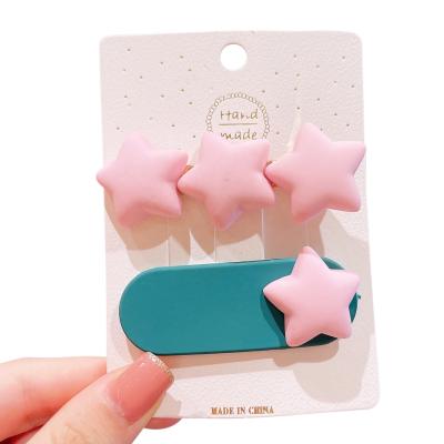 China Cute Five-pointed Princess BB Star Japan And Korean Style Children's Hair Clip Accessories for sale