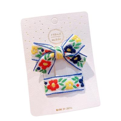 China The newest beautiful European and American style lace bow tie hits children's hairpin accessories wholesale for sale