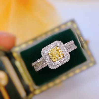 China 2023 New Arrival FASHIONABLE Customs Fine Jewelry Sets 18k Real Gold Yellow Diamond Rings For Women Wedding for sale