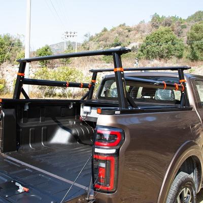 China Universal Length Adjustable Off-Road 4x4 Accessories Pickup Truck Bed Ladder Rack For GWM Great Wall Cannon for sale