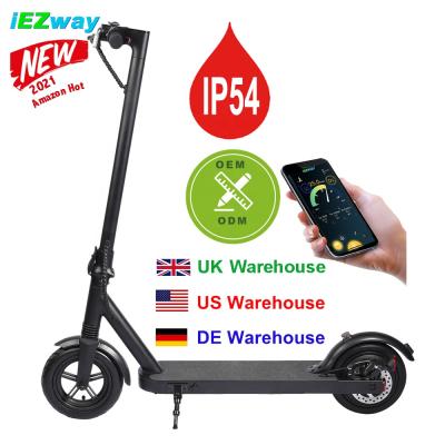 China 2021 Warehouse iEZway EU UK New Product Unisex Electric Scooter China Factory Foldable for sale