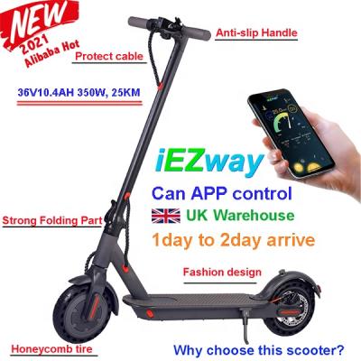 China 2021 Unisex EU USA UK Warehouse 350W Drop Shipping Foldable Electric Standing Scooter With 2 Wheels for sale