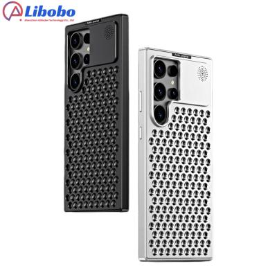 China Shockproof Metal Heat Dissipation Phone Case For Samsung S22 S23 S24 Ultra Fragrance Removable Aluminum Cooling Cover For Galaxy S24 Ultra for sale