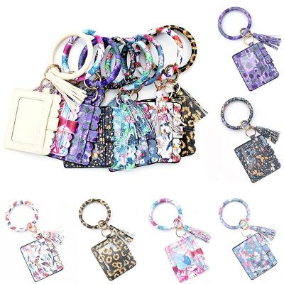 China Master Key Ring Keychain Wallet Wristlet Bracelet Ring Hot Sale Amazon Leather for sale