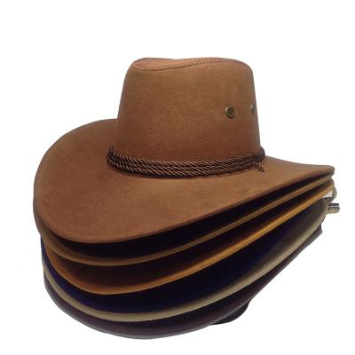 China Fashion Party Hat Mexican Checked Wool Felt Cowboy Hat Promotion for sale