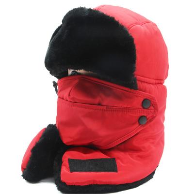 China JOINT Wholesale Drop Shipping Warm Winter Hats Masks Earflap Aviator Bomber Hats for sale