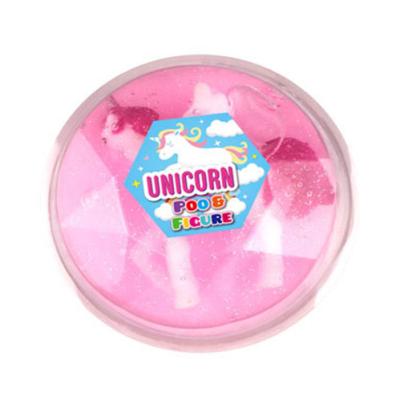 China Diy Putty Gifts Soft Gift To Kids Popular Glitter Crystal Shinning Slime Putty For Children With Unicorn Doll for sale