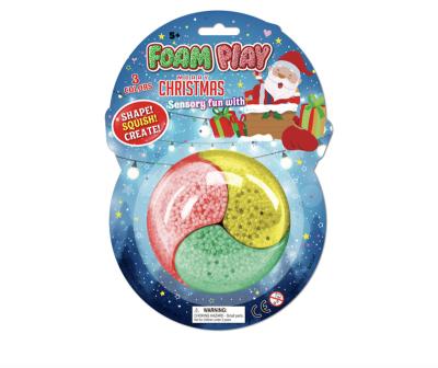 China Diy Putty Kids Soft DIY Toys Foam Bead Clay Pearl Putty Creat And Modeling Snow Santa Play Three Colors Putty for sale