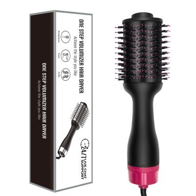 China Oval Spirit Brush Red Hair Rise Hair Brush Dryer Titanium Brush Dryer Hair for sale