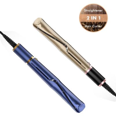 China Unique 2 in 1 hair straightener with 3in1 teeth hair straightener and high qualty curler hair curler straightener for sale