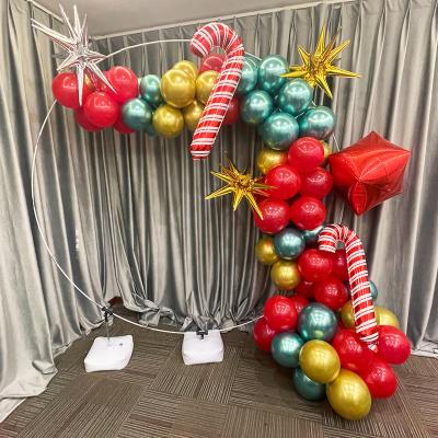 China 2022 Hot Selling Festival Decoration Amazon Merry Christmas Happy New Year Amazon Chrome Foil Confetti Balloon Arch Kit Balloon Set Party Decorations for sale