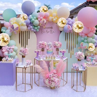 China Pastel Latex Balloons Garland Arch Kit 117 PCs Rainbow Macaron Balloons Unicorn Mermaid Party Decorations for sale