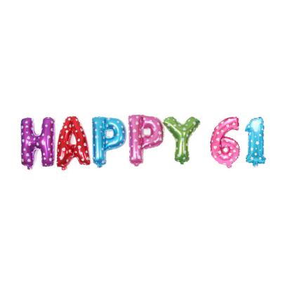 China Party Customized 61 Letter Balloon Letter Happy Children Set Aluminum Foil Balloon Day School Kindergarten Party Decoration for sale