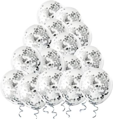 China Party Supplies Party Latex Balloons Birthday Decoration Confetti Balloon 12 Inch White Balloon Party Decoration Confetti for sale