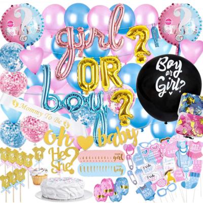 China Custom Party Wedding Birthday Pink Blue Gender Reveal Latex Balloons Girl or Boy Party Foil Balloon Party Balloon Arch for Baby Shower Gender Reveal for sale