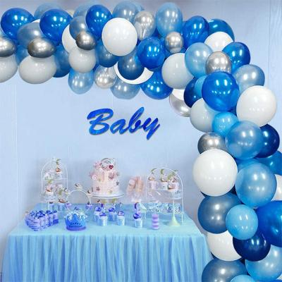 China New Design Mutil Size Latex Balloon Garland Kit Baby Shower Party Decoration Supplies Blue Balloon 119pcs Set for sale