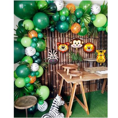 China Party Decoration Jungle Theme Party Supplies 102 PCS Balloon Garland Kit Favors for Kids Boys Birthday Baby Shower Decor Balloons for sale