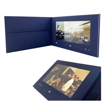 China China Custom 4.3 5 7 10 Inch LCD Screen Video Brochure Book For Gift Invitation Business Card Greeting Marketing for sale