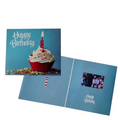 China Europe Design 4.3 Inch A5 Special Offset Printing Digital Video Greeting Card For Birthday Wedding Party for sale