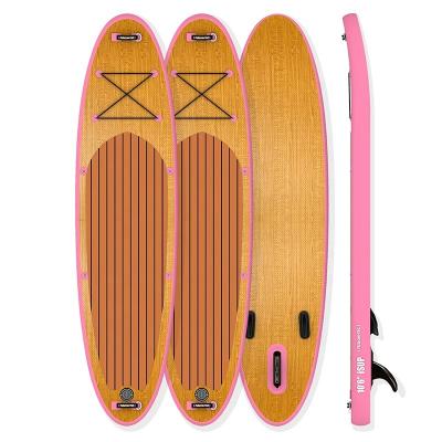 China Long life 2022 unisex high quality custom wood fusion inflatable grain inflatable paddle board for sale