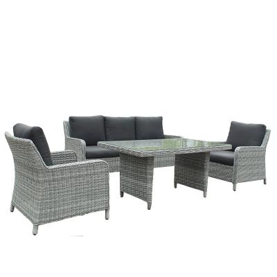 China Outdoor Furniture 4pcs Modern Outdoor Hot Sale Rattan Wicker Garden Sofa Set for sale