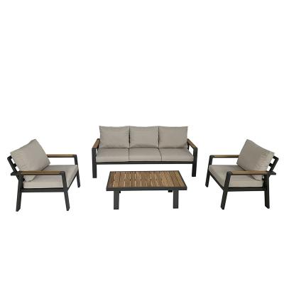 China Modern Outdoor Furniture Garden Teakwood Sofa 4 PCS Set Furniture Patio Sofa Furniture for sale