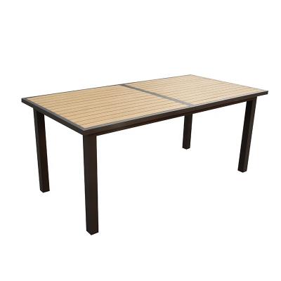 China Modern Alum Wood Extension Table L180-240CM With Plywood/Teak Wood Top for sale