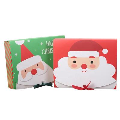 China Recyclable Santa Gift Paper Boxes Christmas Treats Candy Chocolate Candy Boxes For Christmas Party Supplies for sale