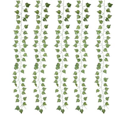 China 2.1m Plant Artificial Ivy Leaves Garland For Home Garden Decoration Ivy Garland False Leaves Hanging Vines for sale