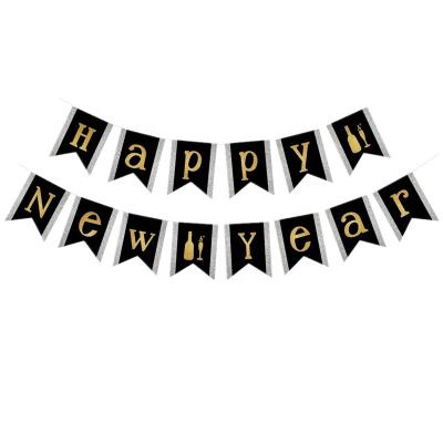 China POLYESTER Happy New Year 2022 Banner Sign for New Years Eve Party Supplies Happy New Year Decorations for sale