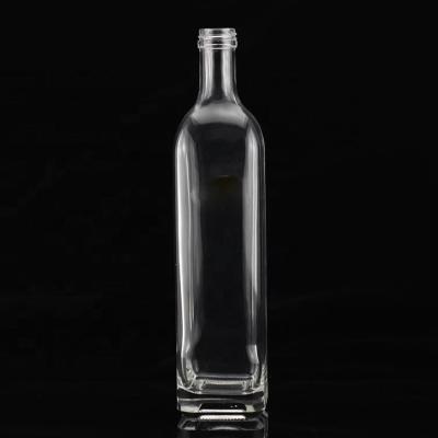 China 500 ml Viereckglasflasche mit extra nativem Olivenöl mit individueller Oberflächenbehandlung zu verkaufen