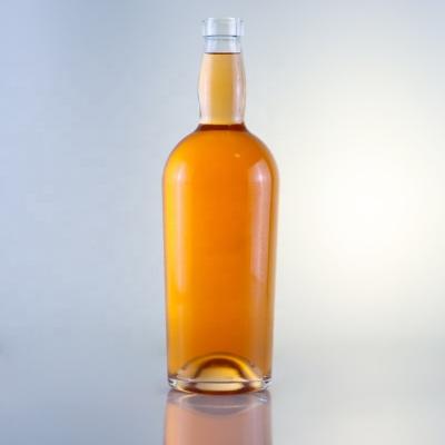 China Glass Collar 750ml 700ml Round Shape Bottle for Beverage Sale for sale