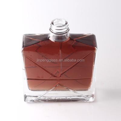 China Flint Glass Unique Square Matte Spray Bottle 30ml 50ml Luxury Frosted Perfume Bottle for sale