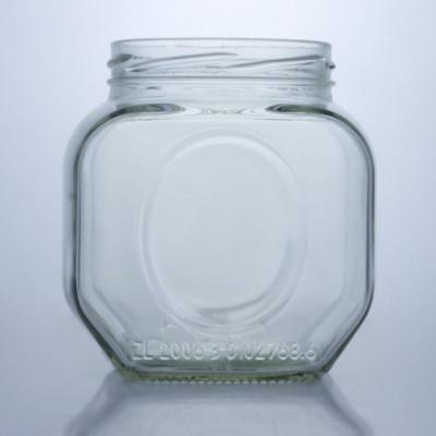 China 600 ml glazen pot voor honing chili saus handig en stijlvol aluminium deksel Te koop