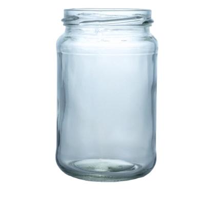 China Kraagmateriaal Glas 4oz 8oz 16oz Breedmondpotten voor Jam Pickle Honingopslag Te koop